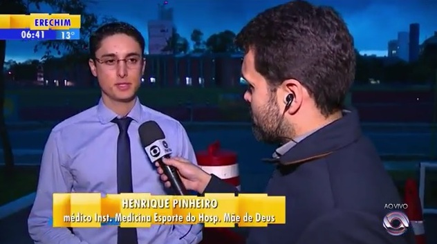 Dr. Henrique concede entrevista à RBS TV sobre exercício no inverno